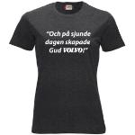 Mörkgråa Volvo T-shirts för Damer 