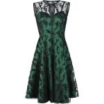 Blommiga Smaragdgröna Ärmlösa Blommiga klänningar från Voodoo Vixen i Storlek 4 XL i Polyester för Damer 