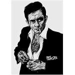 W.maguire konsttryck "Wee Blue Coo Johnny Cash Tat