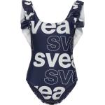 W. Ruffle Swimsuit Baddräkt Badkläder Blue Svea