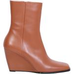 Beige Ankle-boots från WANDLER på rea med Fyrkantig tå i Läder för Damer 