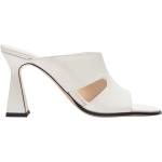 Vita Slip in-sandaler med Slip-on med Klackhöjd 7cm till 9cm i Läder för Damer 