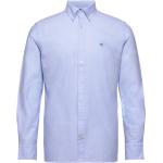 Washed Oxford Tops Shirts Casual Blue Hackett London