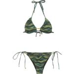 wave print bikini set
