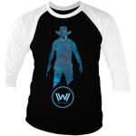 Westworld - Blue Circuit Cowboy Baseball 3/4 Sleeve Tee, Long Sleeve T-Shirt