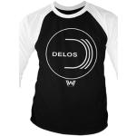 Westworld DELOS Logo Baseball 3/4 Sleeve Tee, Long Sleeve T-Shirt