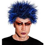 Widmann 02128 - blå punkerperuk, rocker, syntetisk