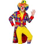 Flerfärgade Clown-dräkter från Widmann i Storlek S för Herrar 