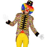 Prickiga Flerfärgade Clown-dräkter från Widmann i Storlek M för Herrar 