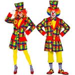 Flerfärgade Clown-dräkter från Widmann i Storlek XXL för Damer 