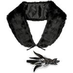Svarta 20-tals maskeradkläder med paljetter i Fuskpäls för Damer 