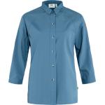 Blåa Långärmade Långärmade blusar från Fjällräven Abisko på rea i Polyester för Damer 