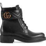 Svarta Ankle-boots från Gucci med Spännesknäppning med Klackhöjd över 9cm i Läder för Damer 
