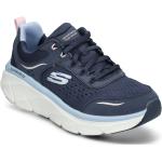 Marinblåa Låga sneakers från Skechers D'Lux Walker i storlek 36 för Damer 