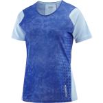 Blåa Kortärmade Tränings t-shirts från Salomon Sense på rea i Polyester för Damer 