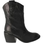 Svarta Fodrade boots från Wonders med Dragkedja i Läder för Damer 