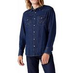 Blåa Jeansskjortor från Wrangler Icons i Storlek XL för Herrar 
