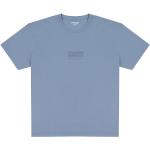 Blåa Kortärmade Kortärmade T-shirts från Wrangler på rea i Storlek M i Syntet för Herrar 