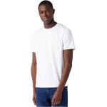Hållbara Ekologiska Vita Kortärmade T-shirts stora storlekar från Wrangler på rea i Storlek 3 XL med Rund ringning i Bomull för Herrar 