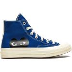 Blåa Höga sneakers från Converse Chuck Taylor med Snörning med rundad tå i Gummi för Flickor 