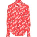 Röda Coca Cola Långärmade skjortor för Herrar 
