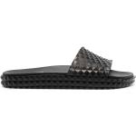 Svarta Slip in-sandaler med nitar i storlek 37 med Slip-on med öppen tå i Gummi 