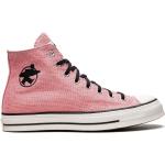 Ljusrosa Höga sneakers från Converse Chuck Taylor med Snörning med rundad tå för Flickor 
