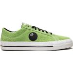 Ljusgröna Låga sneakers från Converse One Star med Snörning med rundad tå i Mocka för Flickor 