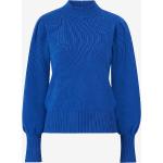 Hållbara Blåa Långärmade Ribbstickade tröjor från Y.A.S i Storlek S för Damer 
