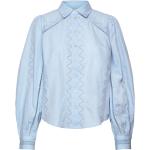 Blåa Långärmade Långärmade skjortor från Y.A.S i Storlek XS 