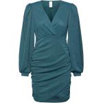 Blåa Korta klänningar med glitter från Y.A.S i Storlek XS för Damer 