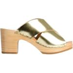Gula Slip in-sandaler med nitar med Klackhöjd 7cm till 9cm i Koskinn för Damer 
