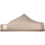 Veganska Ljusbruna Slip in-sandaler med rundad tå i Läder för Damer 