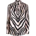 Zebramönstrade Rosa Långärmade skjortor från Roberto Cavalli på rea i Storlek XL för Damer 