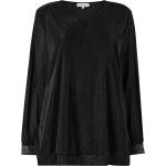 Svarta Långärmade T-shirts stora storlekar med strass från Zhenzi på rea i Storlek XL för Damer 