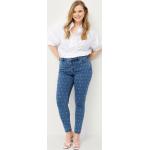 Super skinny Blommiga Blåa High waisted jeans från Zizzi på rea med L30 i Denim för Damer 