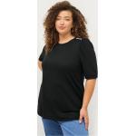 Svarta T-shirts stora storlekar med strass från Zizzi på rea i Storlek 4 XL för Damer 