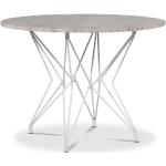 Gråa Runda matbord från Skånska Möbelhuset med diameter 105cm i Marmor 