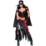 Sexiga Svarta Zorro Superhjältar kostymer i Storlek XS för Damer 